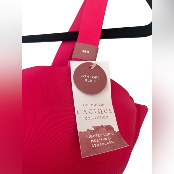 Cacique Pink Comfort Bliss Convertible Bra - Size 38G - Picture 3 of 5